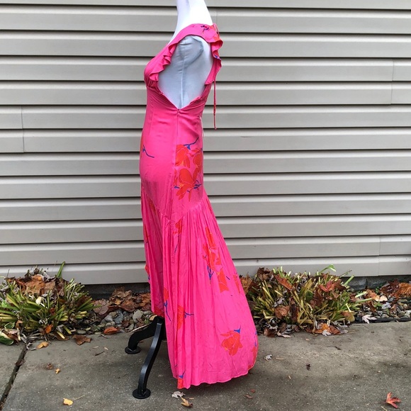 NWT Free People Pink She's A Waterfall Maxi Dress - Picture 6 of 10